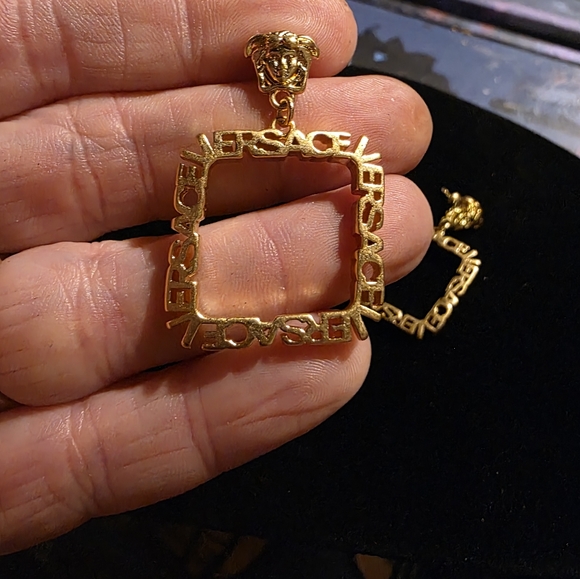 Versace Jewelry - *PRICE IS FIRM* “Small & Tiny* VERSACE Gold Square Earrings!!!!!